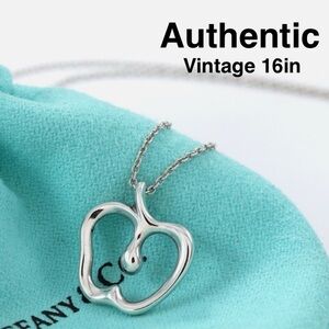 Tiffany & Co. Elsa Peretti Apple Pendant Necklace, Sterling Sliver 925/16"⭐️⭐️⭐️